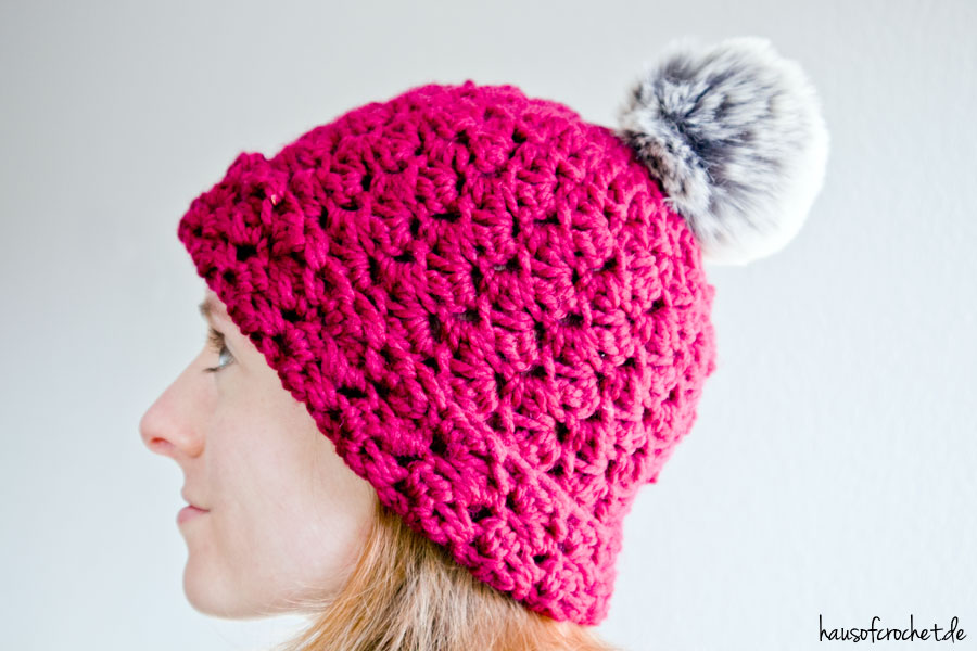 DIY Anleitung - Häkelmütze Beanie Berry Dream